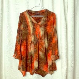 New Directions Multi-Colored Blouse